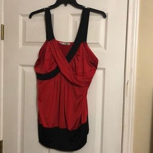 Red and black top